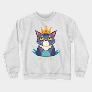 Grumpy King of Naps Cat Crewneck Sweatshirt